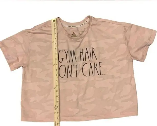 Rae Dunn ‎ Gym Hair Don't Care Mesh Keyhole Top Blush Size Medium