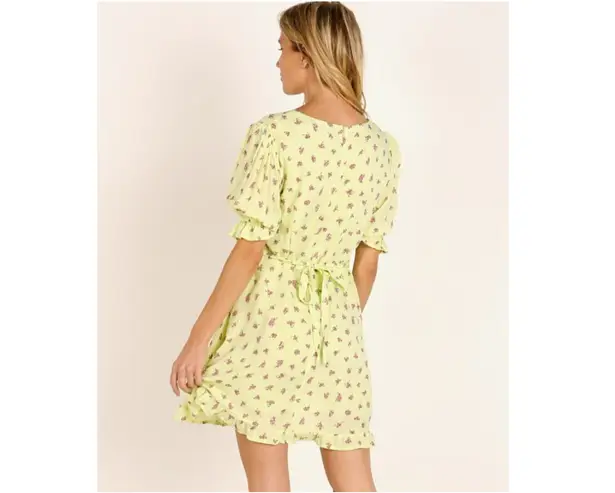 Faithfull the Brand Florence Mini Dress Luda Lime Floral