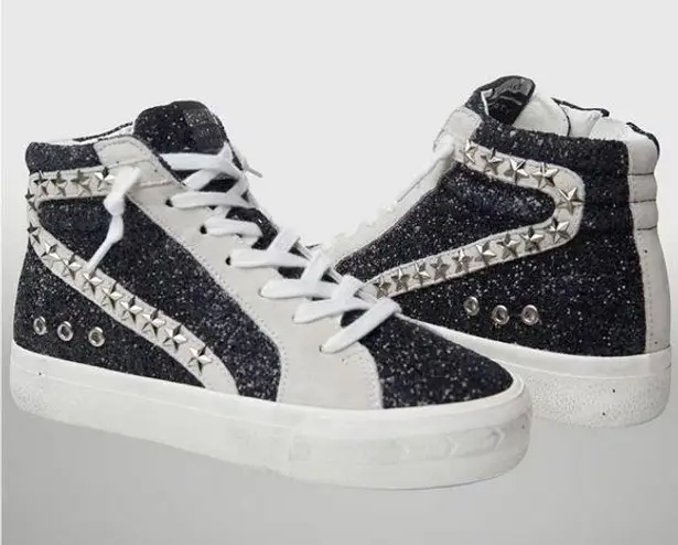 Vintage Havana dormy glitter star studded high top platform sneaker