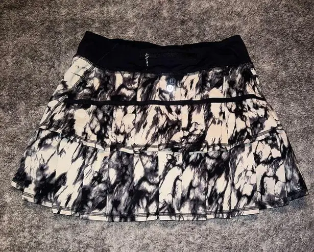 Lululemon  Pace Setter Skirt/Skort Great Granite Black Mojave Tan Size 4