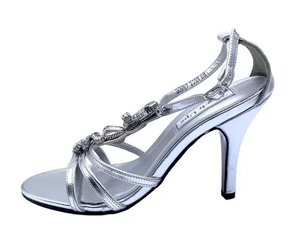 Touch Ups 339 Latoya Rhinestone Y-Strap Slingback Dressy Heels New US 6 Silver