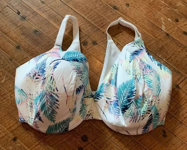 Cacique 40G multicolored feather lightly lined full coverage bra