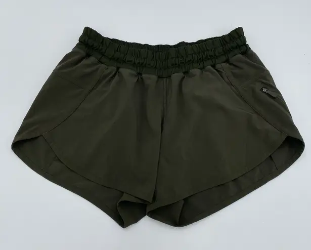 Lululemon Women Dark Green Athletic Running Shorts Size 4