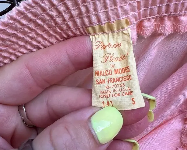 Partners Please by Malco Modes peaches and cream lace ruffle square dance skirt Orange