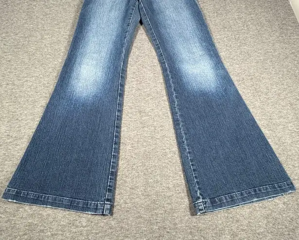 Mavi Chloe Flare Jeans Women's 28x32 Blue Denim Wide Stitch Low Rise Bootcut Size 28