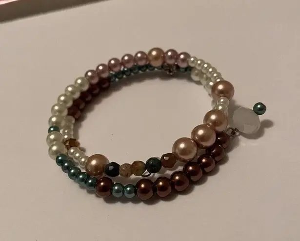 Women’s Stretchy Spiral Bracelet Faux Pearl Beaded / Rhinestone Multi Color