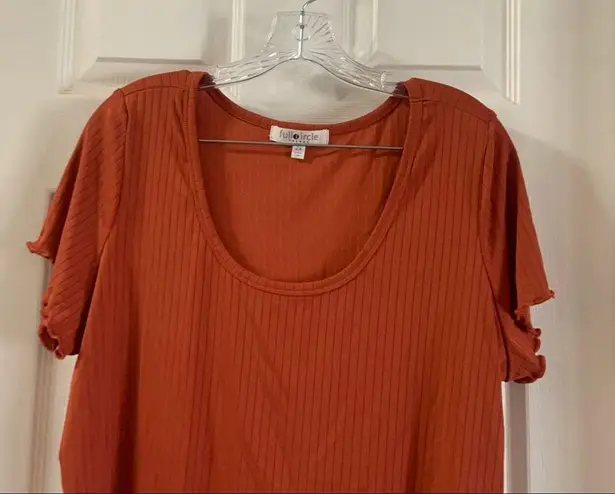Full Circle Trends  Orange Scoop Neck Tee size 2X