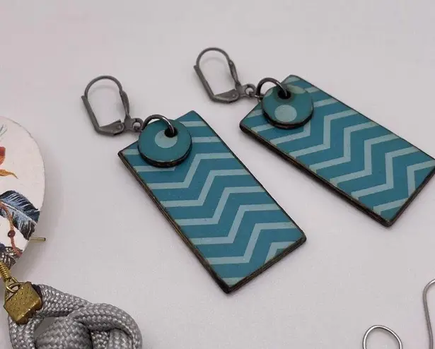 Lot Of 4 Costume Earrings Pierced Dangle Drop Handmade Hand Crafted