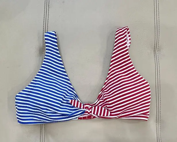 Forever 21 Blue/Red Striped Bikini Top Multiple