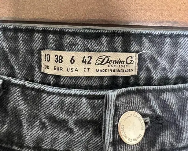 Denim & Co . Sun & Moon Patch Pocket Straight Leg Jeans, Sz 6