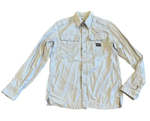 G-Star Raw Button-Down Tunnel Shirt Top Blouse Long Sleeve Size Medium Women's