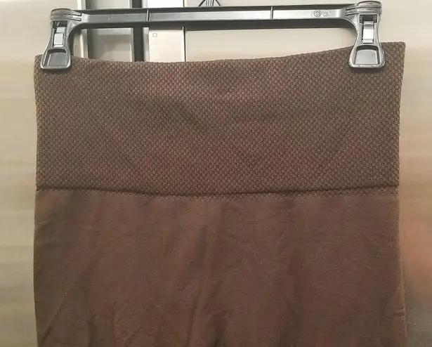 💕SOFRA💕 Fleece Lined High Rise Soft Leggings (2 Pairs) Brown & Charcoal Gray Size M