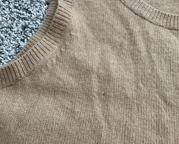 Lafayette 148 tan wool/cashmere sweater vest size L Size L