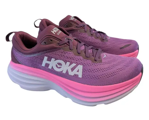 Hoka ONE ONE Bondi 8 Beautyberry Grape Wine Purple Run Walking Sneaker Womens 9B