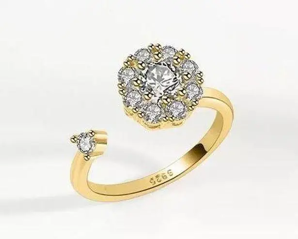 Adjustable 925 Spinner Ring, Anti Anxiety |Meditation Ring | Worry Ring | Stress