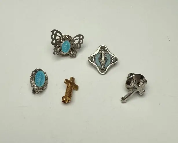 Lot Of 5 Small Brooch / Tack Pins