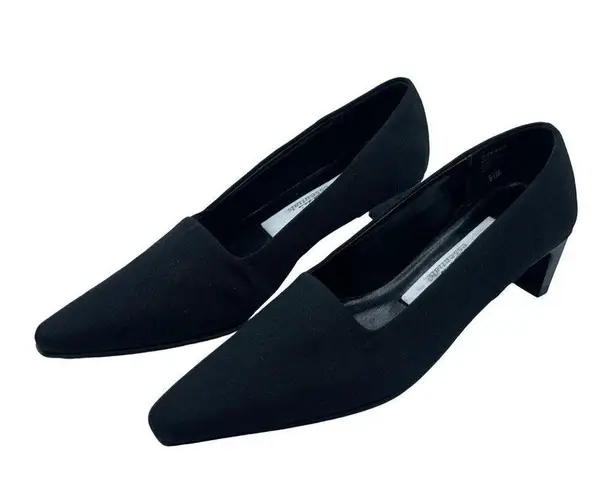 Diane's Essentials Rhinestone Heel Pump Shoes Black Block Heel Size 5.5M