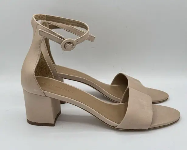 Bernardo Womens Blush Leather Belinda Strap Block Heel Sandals US 10 M