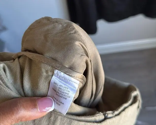 Majorelle Ameera linen blend Pant in taupe green