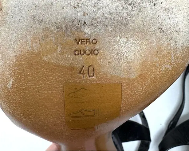 Moschino black leather peep toe heels, made in Italy, size 40