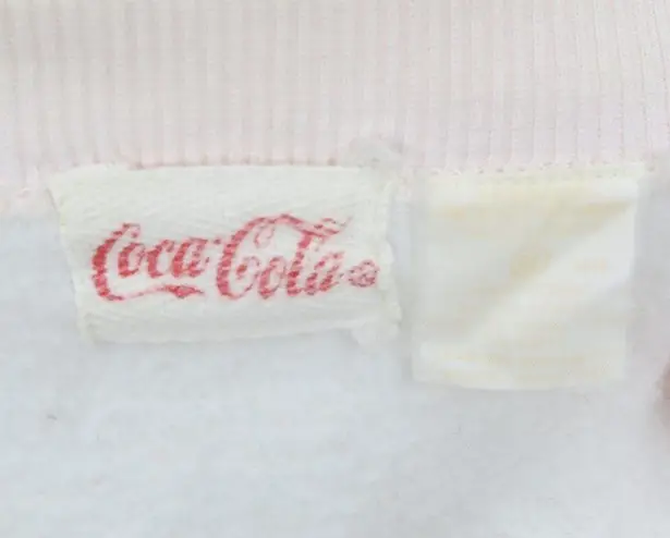 Coca-Cola Vintage 80s Pink Half Zip Sweatshirt