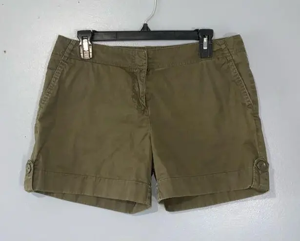 Austin Clothing Co Army Green Olive Modest Cotton Chino Shorts Pockets Size 8