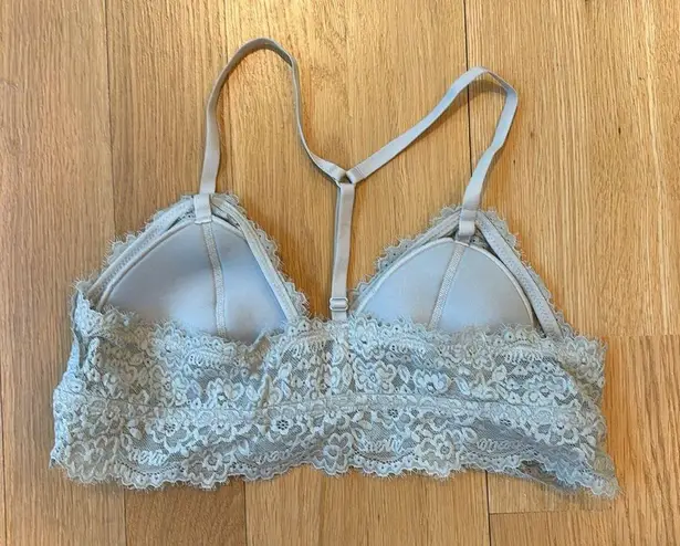 Aerie  Bralette Eyelash Lace Longline Bra Padded Racerback NWOT Size Large