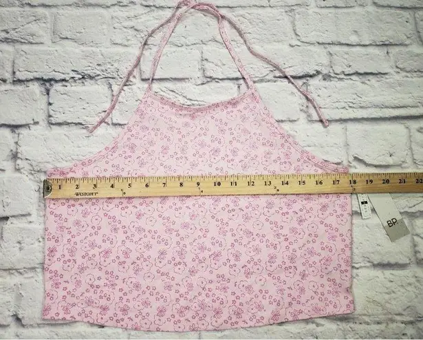 Nordstrom  BP. Womens Pink Daisy Sakura, Cropped, Halter Top Size 1X