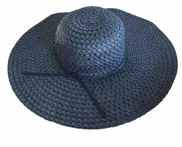 Women’s Wide Brim Hat With Bow Breathable Sunscreen Travel Sunshade Foldable Black