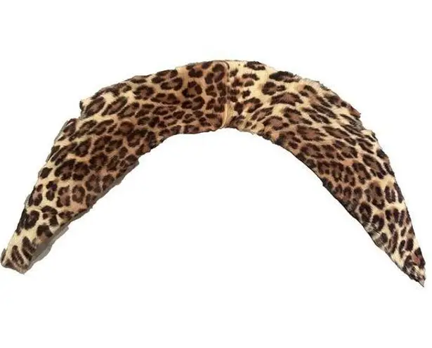 80s Vintage Animal Leopard Faux Fur Scarf Collar Wrap Stole Neck Warmer