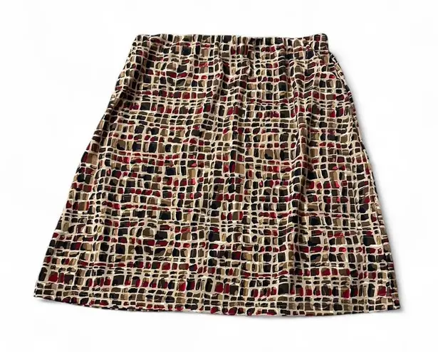 Vintage Patterned Mini Skirt Brown Size undefined