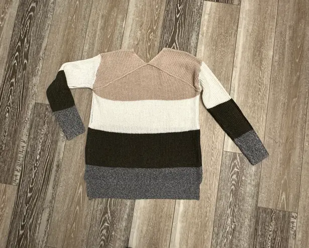 Staccato NWT Sz S Fabulous Color block Chunky Sweater Beige Gray Brown Cream