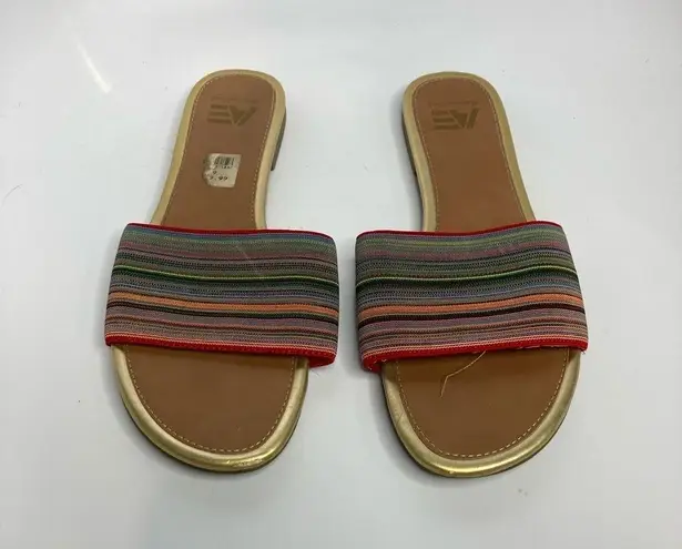 American Eagle  Outfitters flat slides multi colored size 9