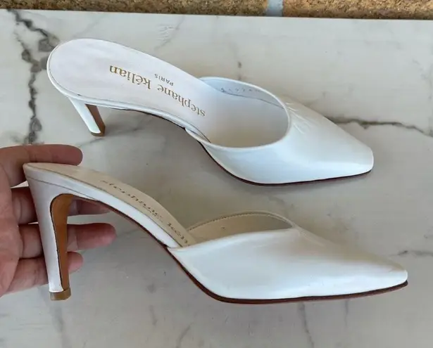 Stephane Kelian High Heel Mules Size 5.5 White