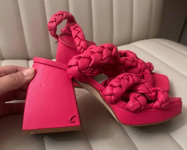 Circus by Sam Edelman Chunky Hot Pink Rope Heels Thick Platform Heel Barbie heels birthday chunky heels