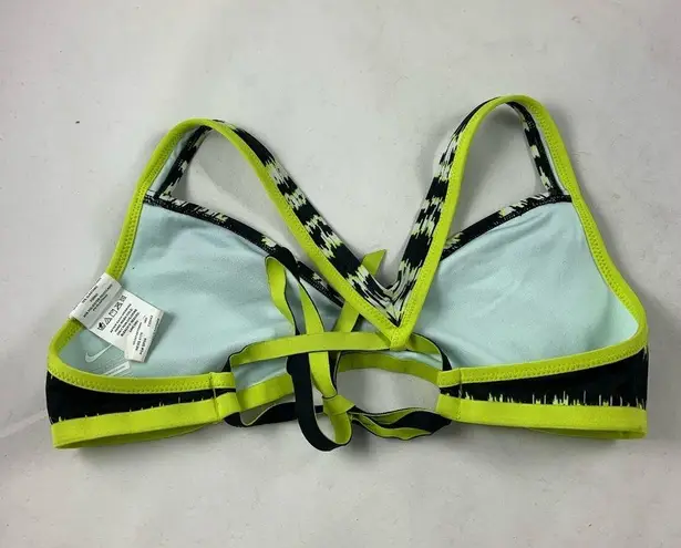 Nike SM  green print tie up dance sports bra