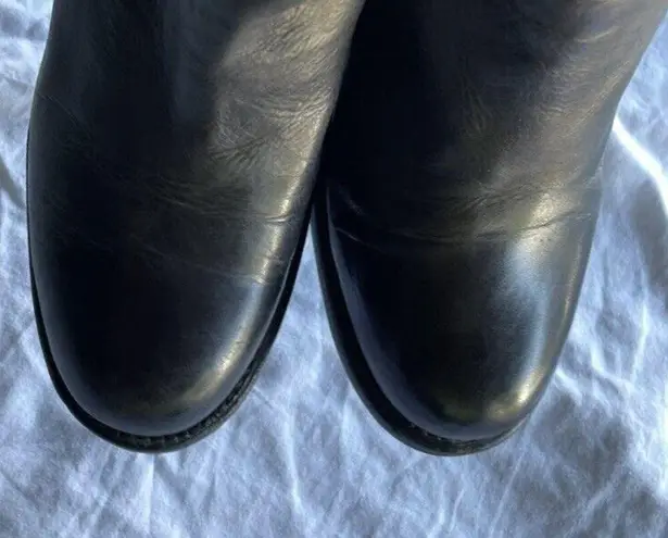 Bed Stu Cobbler Yurisa Booties Boots Women's Sz 6.5 Leather Ankle Black Rustic