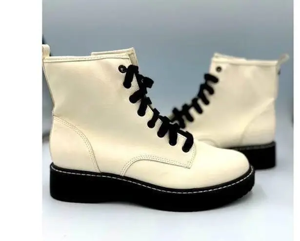 Madden NYC Moto Lace Up Nappa Booties