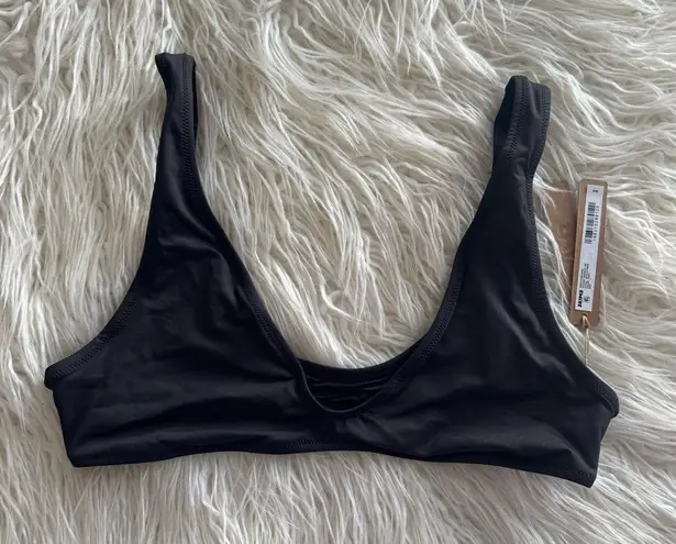 SKIMS Swim Plunge Triangle Bikini Top Onyx Size Large