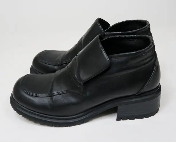 Unlisted Vintage 90s Chunky Heeled Black Ankle Boots