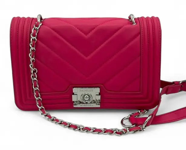 Badgley Mischka Crossbody Bag Hot Pink V Quilt New With Tags