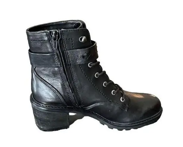 Zodiac  Gemma black leather combat boots Size 9.5