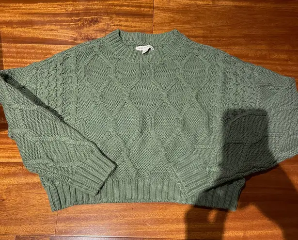 Aeropostal Cable Knit Sweater Green