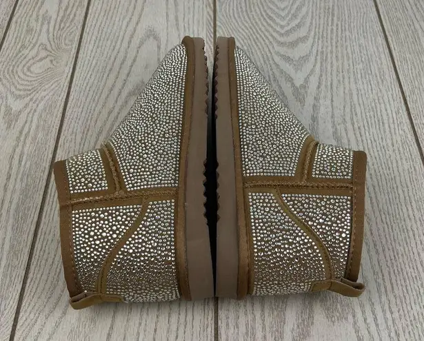 I.N.C. International Concepts Ariee Mini Cold Weather Booties 9M Tan Bling $60 Size 9