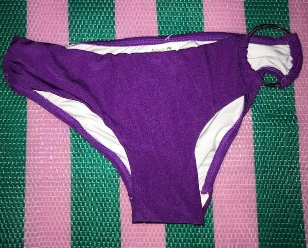 Beach Joy Size Small Purple Bikini Bottom With Large Metal Buckle. New With Tags - Image 1