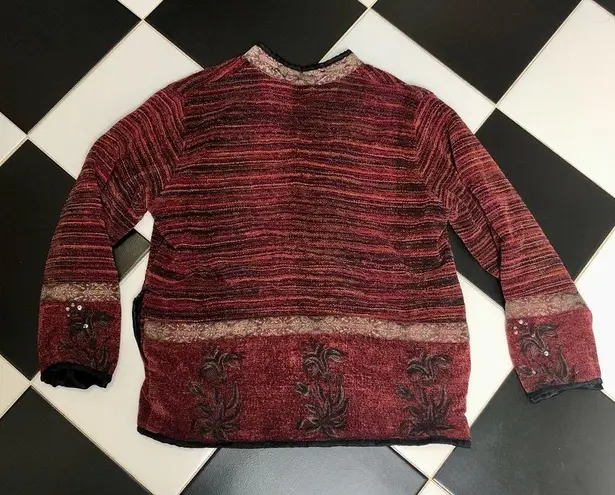 Flashback Vintage 90s Tapestry Jacket Velvet Blazer Ribbed Sequin Embroidered L