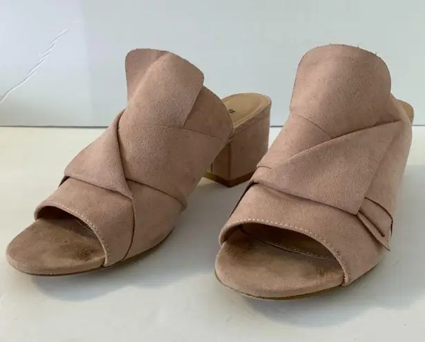 JustFab  Blush Pink Minna Heeled Mule