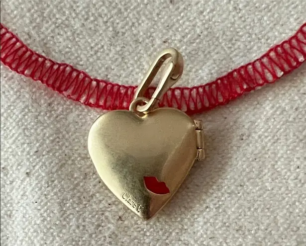 Clare V Heart Locket Charm Yellow