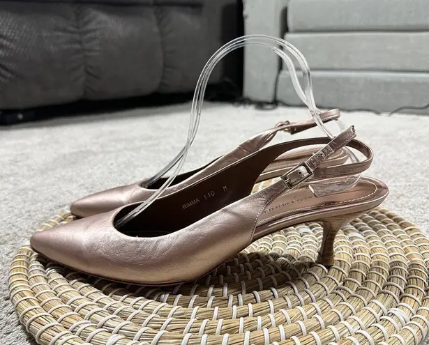 Donald J. Pliner Women’s Rimma Leather Slingback Heels Shoes in Blush Pink 11