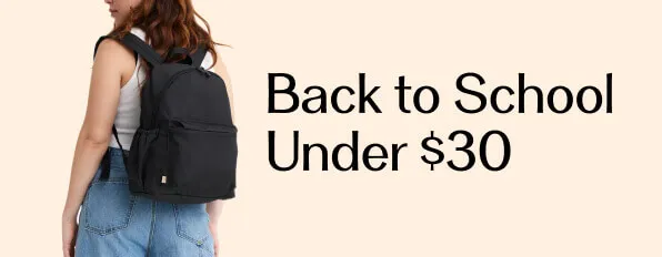 Back to School Under $30 Banner